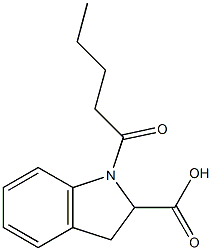 1-pentanoyl-2,3-dihydro-1H-indole-2-carboxylic acid 结构式