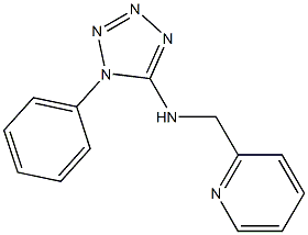 1-phenyl-N-(pyridin-2-ylmethyl)-1H-1,2,3,4-tetrazol-5-amine Struktur