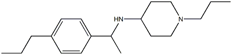 1-propyl-N-[1-(4-propylphenyl)ethyl]piperidin-4-amine 结构式