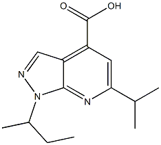 1-sec-butyl-6-isopropyl-1H-pyrazolo[3,4-b]pyridine-4-carboxylic acid Structure