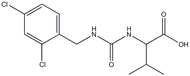 2-({[(2,4-dichlorophenyl)methyl]carbamoyl}amino)-3-methylbutanoic acid Structure