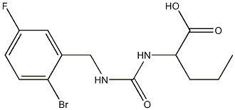 2-({[(2-bromo-5-fluorophenyl)methyl]carbamoyl}amino)pentanoic acid Structure