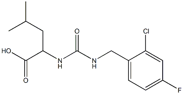 2-({[(2-chloro-4-fluorophenyl)methyl]carbamoyl}amino)-4-methylpentanoic acid 结构式