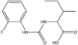 2-({[(2-fluorophenyl)amino]carbonyl}amino)-3-methylpentanoic acid,,结构式