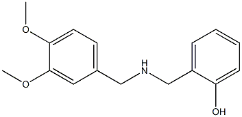 2-({[(3,4-dimethoxyphenyl)methyl]amino}methyl)phenol,,结构式