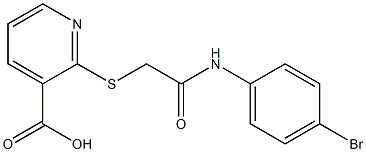 2-({[(4-bromophenyl)carbamoyl]methyl}sulfanyl)pyridine-3-carboxylic acid 化学構造式