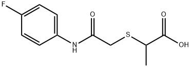 2-({[(4-fluorophenyl)carbamoyl]methyl}sulfanyl)propanoic acid Structure
