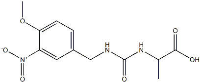 2-({[(4-methoxy-3-nitrophenyl)methyl]carbamoyl}amino)propanoic acid,,结构式