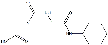 2-({[(cyclohexylcarbamoyl)methyl]carbamoyl}amino)-2-methylpropanoic acid Structure