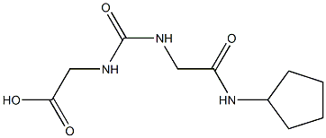 2-({[(cyclopentylcarbamoyl)methyl]carbamoyl}amino)acetic acid,,结构式