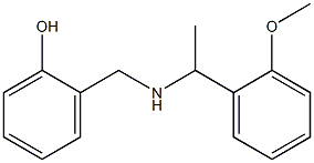 2-({[1-(2-methoxyphenyl)ethyl]amino}methyl)phenol,,结构式