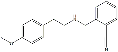 2-({[2-(4-methoxyphenyl)ethyl]amino}methyl)benzonitrile Struktur