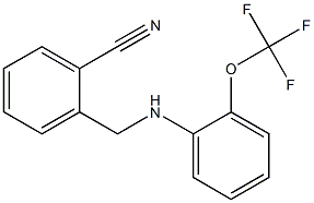 2-({[2-(trifluoromethoxy)phenyl]amino}methyl)benzonitrile 化学構造式