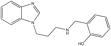 2-({[3-(1H-1,3-benzodiazol-1-yl)propyl]amino}methyl)phenol 结构式