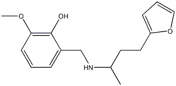 2-({[4-(furan-2-yl)butan-2-yl]amino}methyl)-6-methoxyphenol,,结构式