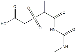 2-({1-[(methylcarbamoyl)amino]-1-oxopropane-2-}sulfonyl)acetic acid Struktur