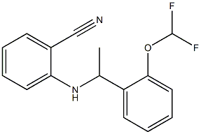 2-({1-[2-(difluoromethoxy)phenyl]ethyl}amino)benzonitrile 结构式