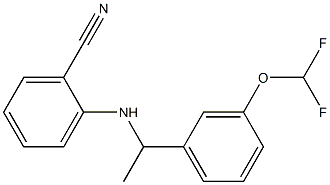 2-({1-[3-(difluoromethoxy)phenyl]ethyl}amino)benzonitrile,,结构式