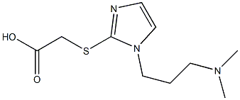 2-({1-[3-(dimethylamino)propyl]-1H-imidazol-2-yl}sulfanyl)acetic acid 结构式