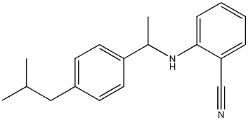 2-({1-[4-(2-methylpropyl)phenyl]ethyl}amino)benzonitrile Structure