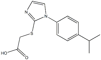 2-({1-[4-(propan-2-yl)phenyl]-1H-imidazol-2-yl}sulfanyl)acetic acid|