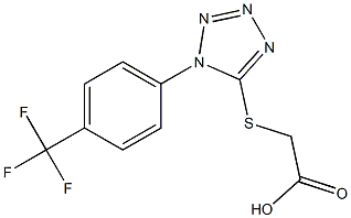 2-({1-[4-(trifluoromethyl)phenyl]-1H-1,2,3,4-tetrazol-5-yl}sulfanyl)acetic acid 结构式