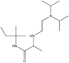 2-({2-[bis(propan-2-yl)amino]ethyl}amino)-N-(2-methylbutan-2-yl)propanamide 结构式