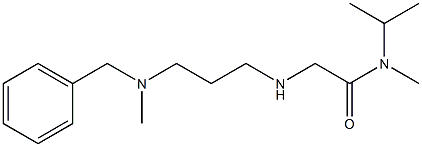2-({3-[benzyl(methyl)amino]propyl}amino)-N-methyl-N-(propan-2-yl)acetamide 化学構造式