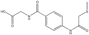  2-({4-[2-(methylsulfanyl)acetamido]phenyl}formamido)acetic acid