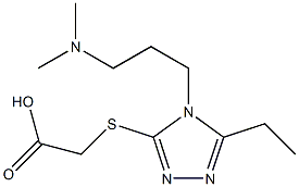 2-({4-[3-(dimethylamino)propyl]-5-ethyl-4H-1,2,4-triazol-3-yl}sulfanyl)acetic acid