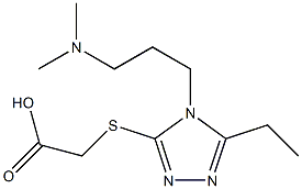 2-({4-[3-(dimethylamino)propyl]-5-ethyl-4H-1,2,4-triazol-3-yl}sulfanyl)acetic acid Structure