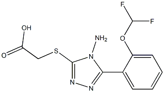 2-({4-amino-5-[2-(difluoromethoxy)phenyl]-4H-1,2,4-triazol-3-yl}sulfanyl)acetic acid Structure