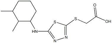 2-({5-[(2,3-dimethylcyclohexyl)amino]-1,3,4-thiadiazol-2-yl}sulfanyl)acetic acid Structure