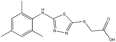 2-({5-[(2,4,6-trimethylphenyl)amino]-1,3,4-thiadiazol-2-yl}sulfanyl)acetic acid