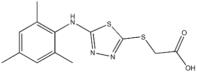  2-({5-[(2,4,6-trimethylphenyl)amino]-1,3,4-thiadiazol-2-yl}sulfanyl)acetic acid