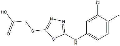 2-({5-[(3-chloro-4-methylphenyl)amino]-1,3,4-thiadiazol-2-yl}sulfanyl)acetic acid
