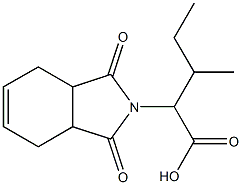 2-(1,3-dioxo-1,3,3a,4,7,7a-hexahydro-2H-isoindol-2-yl)-3-methylpentanoic acid 化学構造式