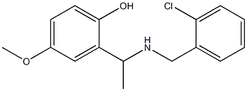 2-(1-{[(2-chlorophenyl)methyl]amino}ethyl)-4-methoxyphenol Struktur