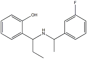 2-(1-{[1-(3-fluorophenyl)ethyl]amino}propyl)phenol 结构式