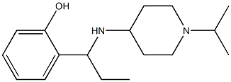 2-(1-{[1-(propan-2-yl)piperidin-4-yl]amino}propyl)phenol 结构式