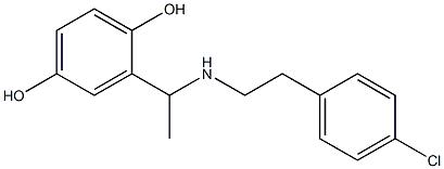 2-(1-{[2-(4-chlorophenyl)ethyl]amino}ethyl)benzene-1,4-diol 结构式