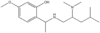 2-(1-{[2-(dimethylamino)-4-methylpentyl]amino}ethyl)-5-methoxyphenol Struktur