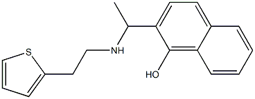 2-(1-{[2-(thiophen-2-yl)ethyl]amino}ethyl)naphthalen-1-ol 化学構造式