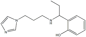 2-(1-{[3-(1H-imidazol-1-yl)propyl]amino}propyl)phenol 结构式