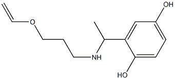 2-(1-{[3-(ethenyloxy)propyl]amino}ethyl)benzene-1,4-diol Structure