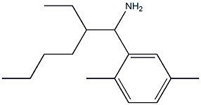 2-(1-amino-2-ethylhexyl)-1,4-dimethylbenzene 结构式