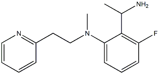 2-(1-aminoethyl)-3-fluoro-N-methyl-N-[2-(pyridin-2-yl)ethyl]aniline Structure