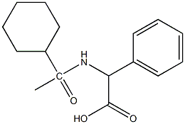 2-(1-cyclohexylacetamido)-2-phenylacetic acid 结构式