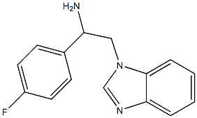 2-(1H-benzimidazol-1-yl)-1-(4-fluorophenyl)ethanamine,,结构式