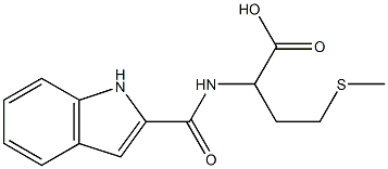 2-(1H-indol-2-ylformamido)-4-(methylsulfanyl)butanoic acid 化学構造式